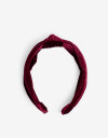Vinchas Rígidas Liso Vincha Rígida De Velvet. - Rojo Burdeaux