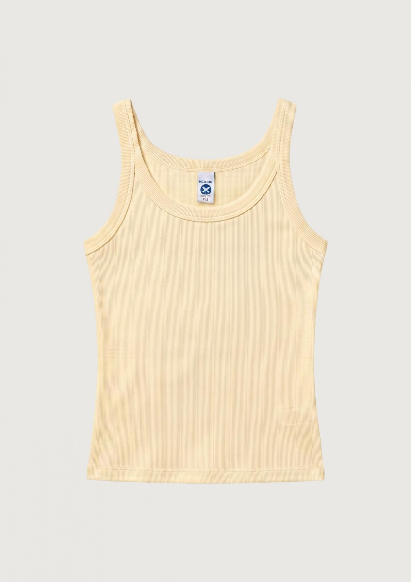 MUSCULOSA BÁSICA EN TELA ACANALADA - AMARILLO 