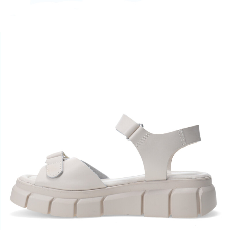 Sandalias de Mujer Bottero s dos velcros Blanco Hueso