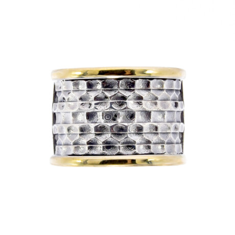 Anillo de plata 925 y double en oro 18 ktes. Anillo de plata 925 y double en oro 18 ktes.
