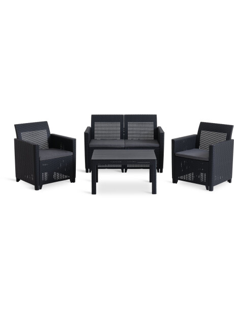 Set jardín MOLDE 4 plazas gris Set jardín MOLDE 4 plazas gris
