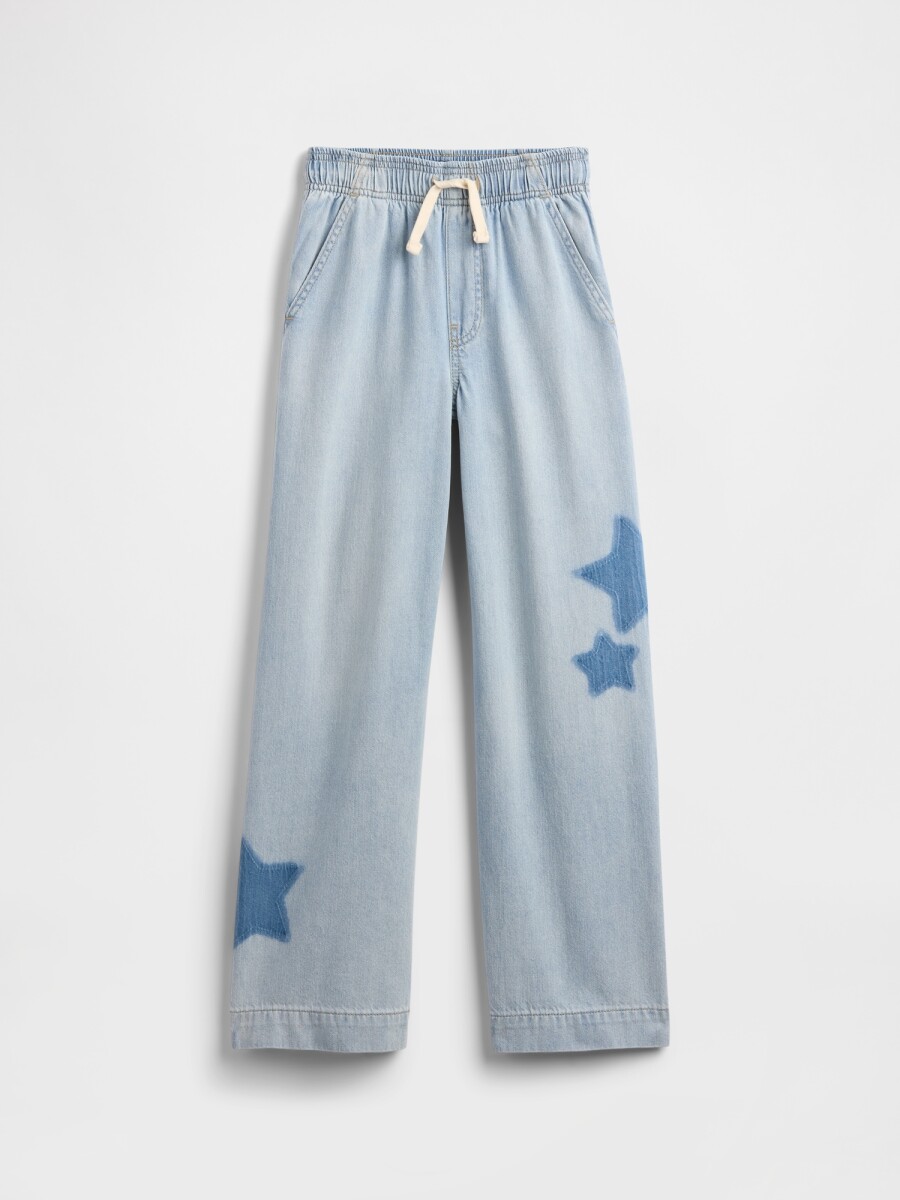 V-EASY WIDE PO LT WASH STAR - Navy Stars 