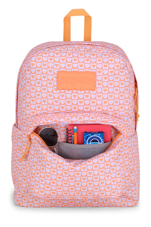 MOCHILA JANSPORT SUPERBREAK HYPED HEARTS PINK