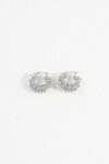 Aros con strass plateado