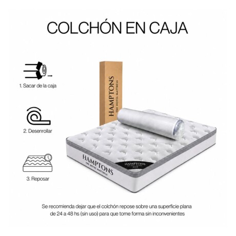 Sommier Plaza Y Media HAMPTONS Rhodium Negro