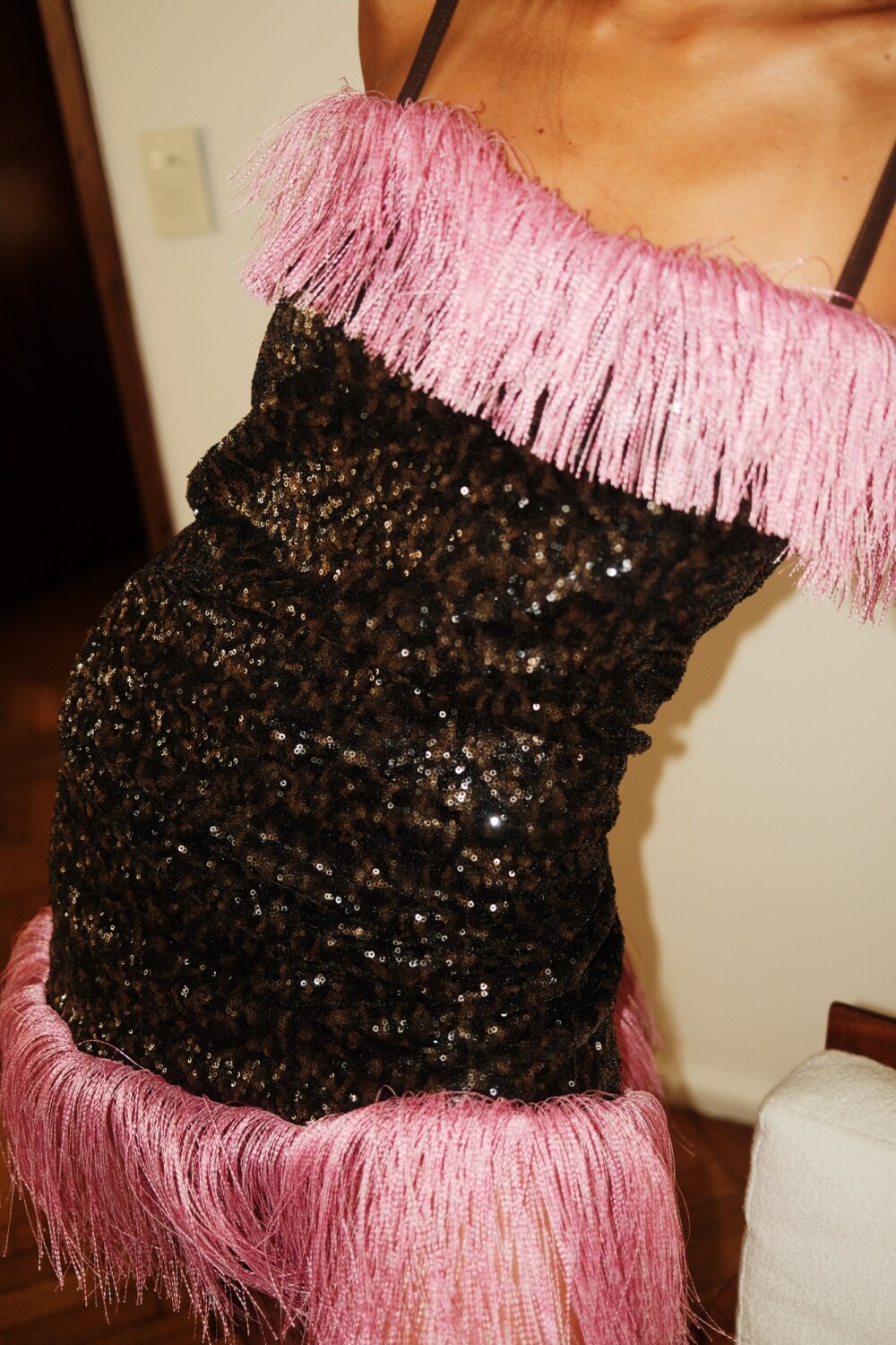 Tropical Gala Dress Chocolate / Rosado