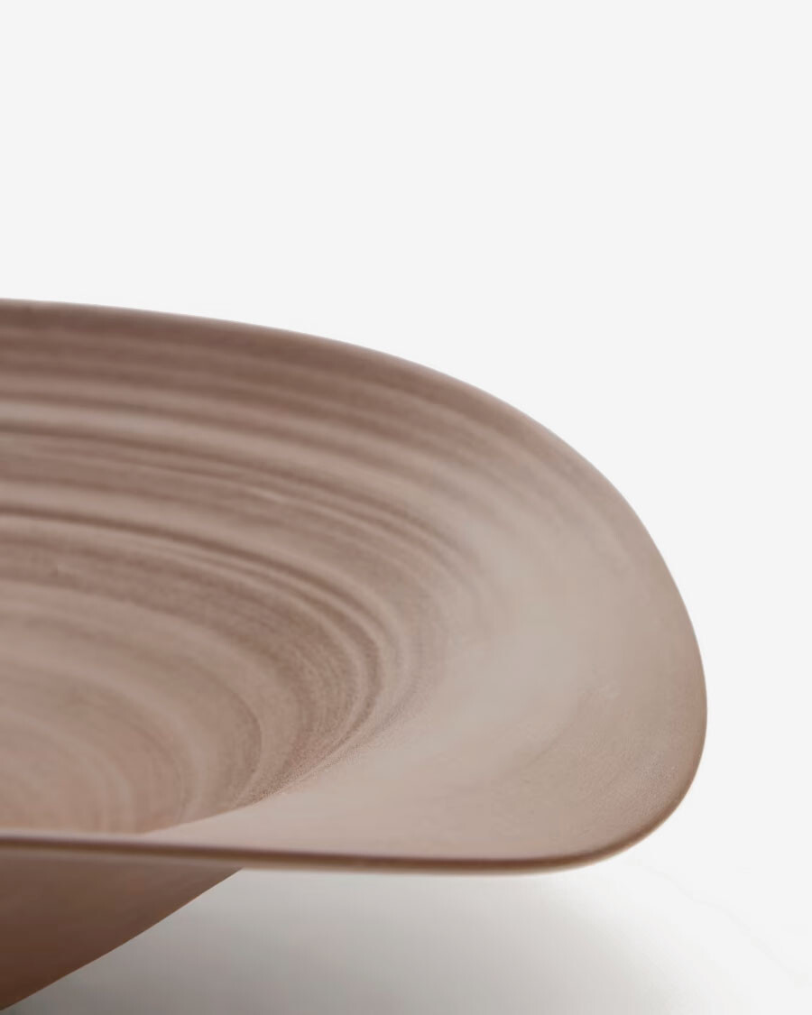 Centro de mesa Macarelleta de cerámica marrón oscuro Ø 41 cm Centro de mesa Macarelleta de cerámica marrón oscuro Ø 41 cm