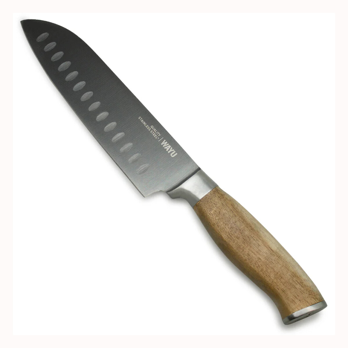 Cuchillo Wayu Santoku - Madera Acacia 