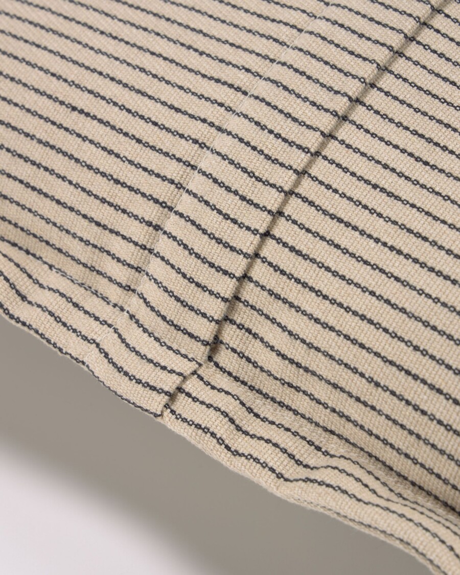 Almohadón Aleria algodón rayas marrón y beige 60 x 60 cm