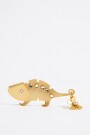 PENDIENTES CAMALEONES Y FLOR Oro