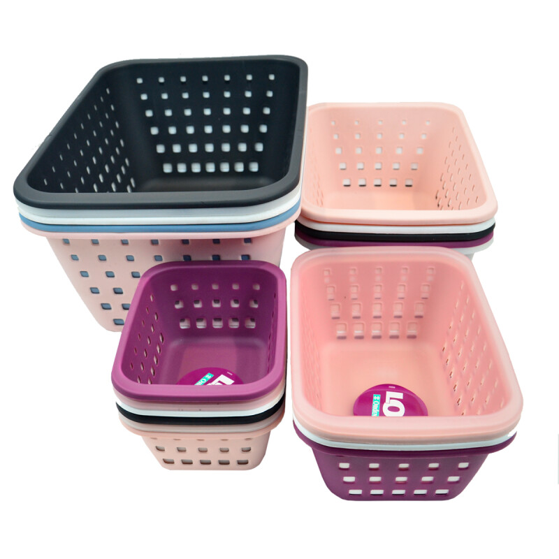 Set x2 Canasto grande 5,2 lts TRANSPARENTE