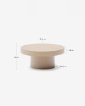Mesa de centro Aiguablava de cemento verde Ø 66 cm beige Ø 66 cm