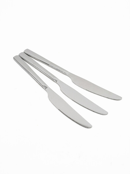 CUCHILLO INOX SET X 3 PLATEADO