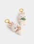 Llavero Peluche Set De Dos Llaveros De Conejitos De Peluche Para Compartir - Combinacion Multicolor