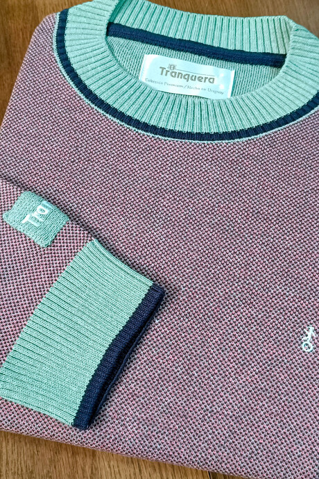 Sweater Montecarlo Rosa con Verde