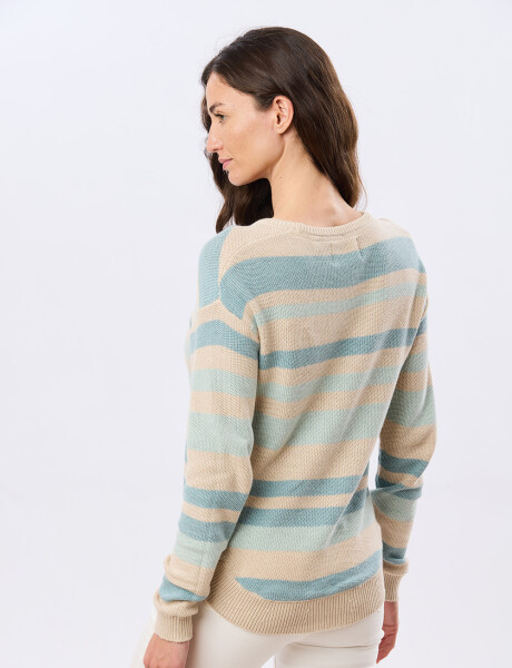 BUZO RAYADO TEJIDO Beige