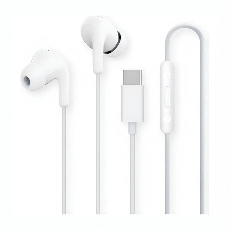 XIAOMI EARPHONES TYPE C Auriculares Cableados XIAOMI Conexión Tipo C Con Micrófono - White
