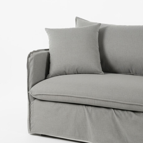 Sofá Snow con Funda - Tela Rústica - 3 cuerpos TO001-1634 (Gris)
