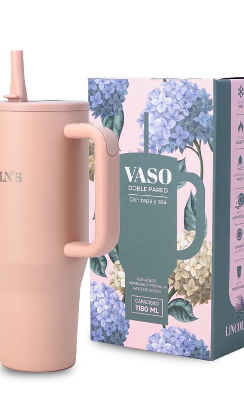VASO TERMICO DRINKS ROSA PALIDO