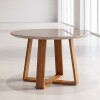 Mesa de Comedor Redonda 1.2 Blanco/Natural - Wood Mesa de Comedor Redonda 1.2 Blanco/Natural - Wood