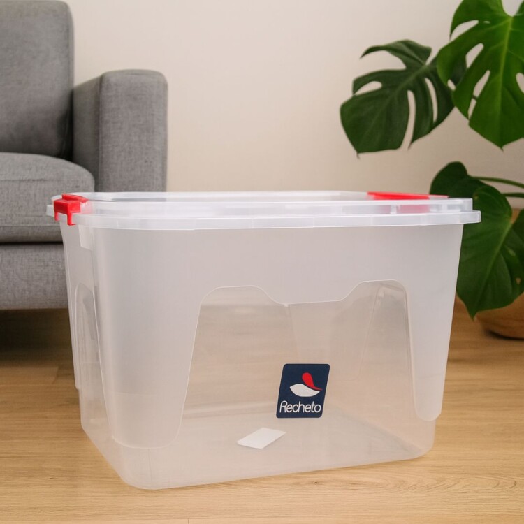 Caja organizadora 20 Litros Rischioto Transparente Caja organizadora 20 Litros Rischioto Transparente
