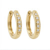 Caravanas aro pavé CH de oro amarillo 18k con brillantes Caravanas aro pavé CH de oro amarillo 18k con brillantes