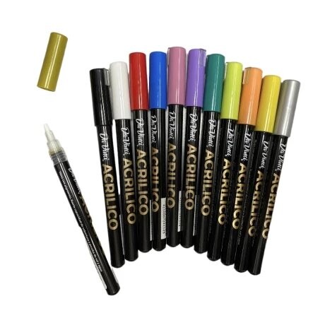 Marcador Da Vinci Acrilico 1 mm Negro