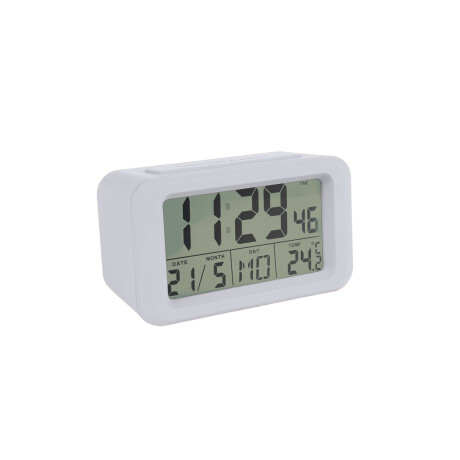Reloj Despertador Digital "gummy" Blanco Unica