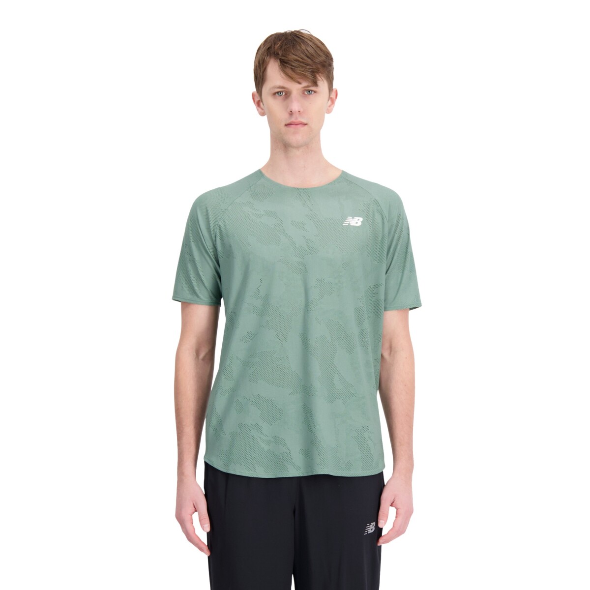 Remera New Balance de Hombre - MT33281DKJ - GREEN 