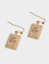 Aros Colgantes Cortos Con strass Aros Colgantes Cortos Con Strass - Dorado