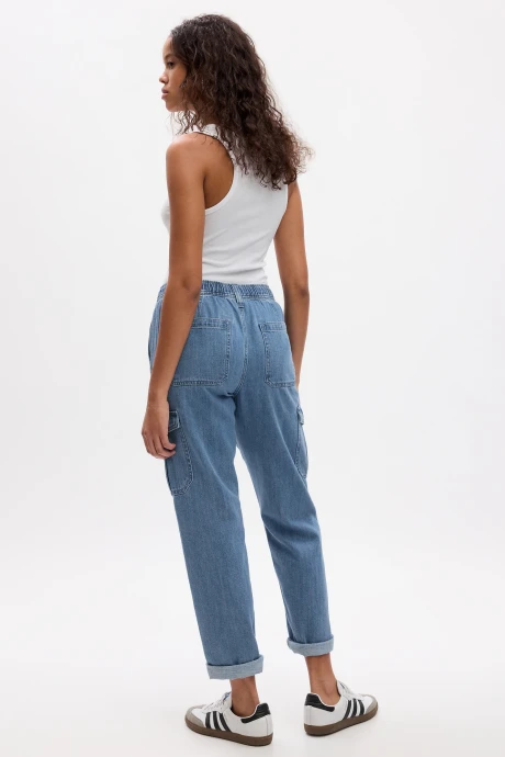 Jean Easy Cargo Mujer Medium Indigo 15