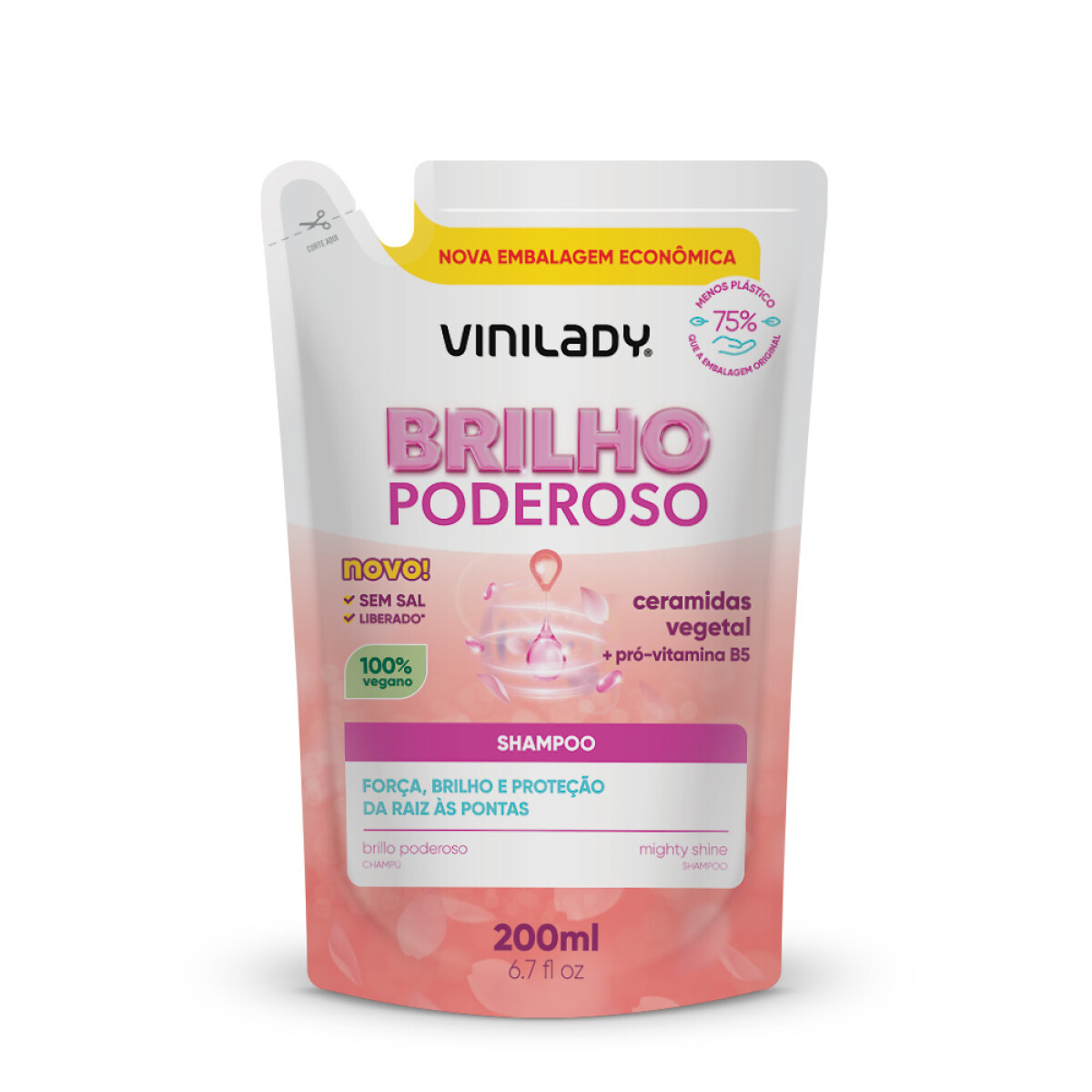 SHAMPOO VINI LADY SACHET 200 ML BRILLO PODEROSO 