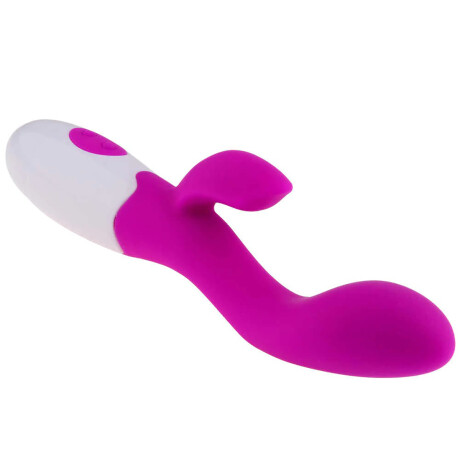Vibrador Con Doble Estímulo Desing Curvo A Pila Fucsia