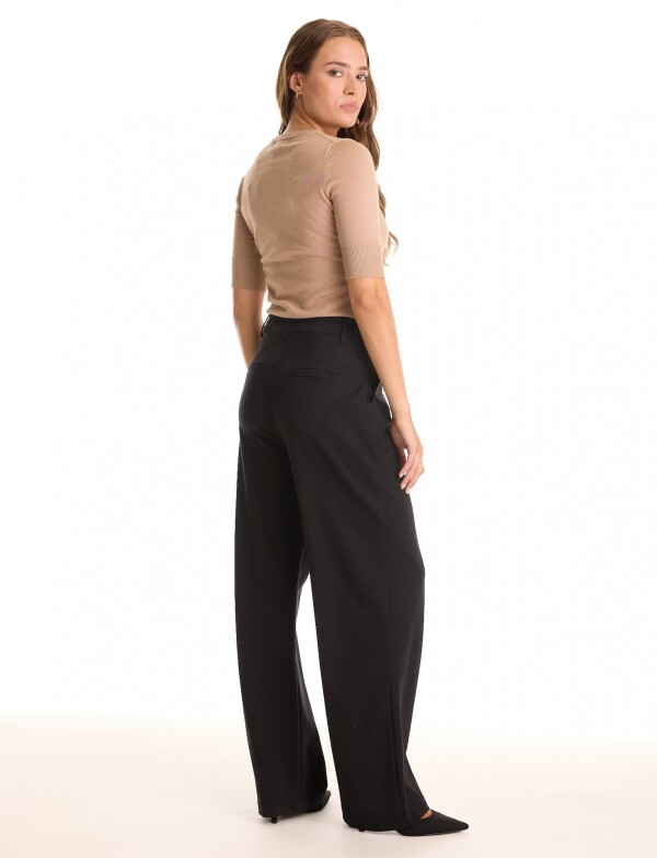 Pantalon Wide Leg Pr NEGRO
