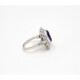 Anillo En Oro Blanco 18K Con Brillantes E Importante Amatista Anillo En Oro Blanco 18K Con Brillantes E Importante Amatista