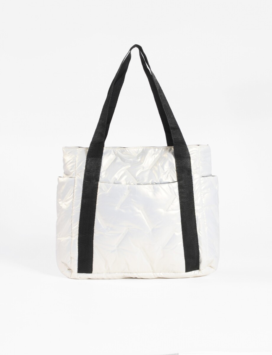 Totebag metalizada - Blanco 
