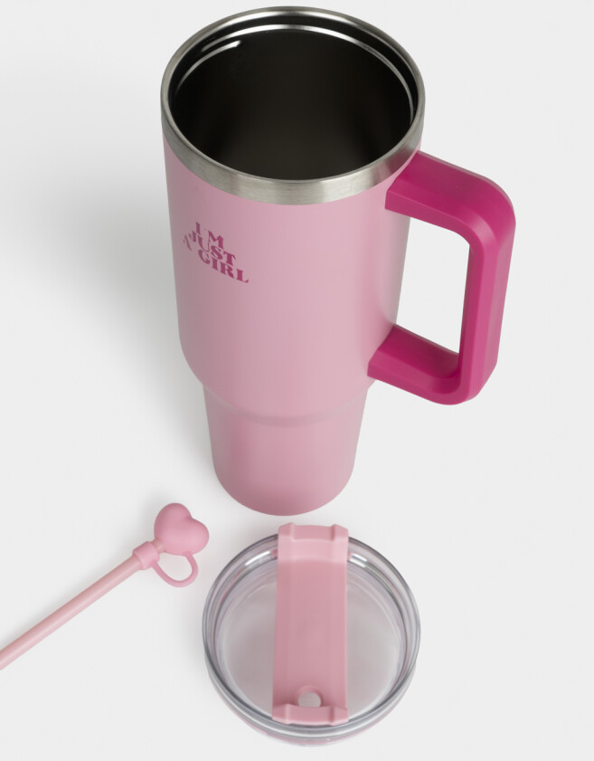 Accesorios Cocina Liso Vaso Alto Térmico "in My Romance Era" - Fucsia Medio