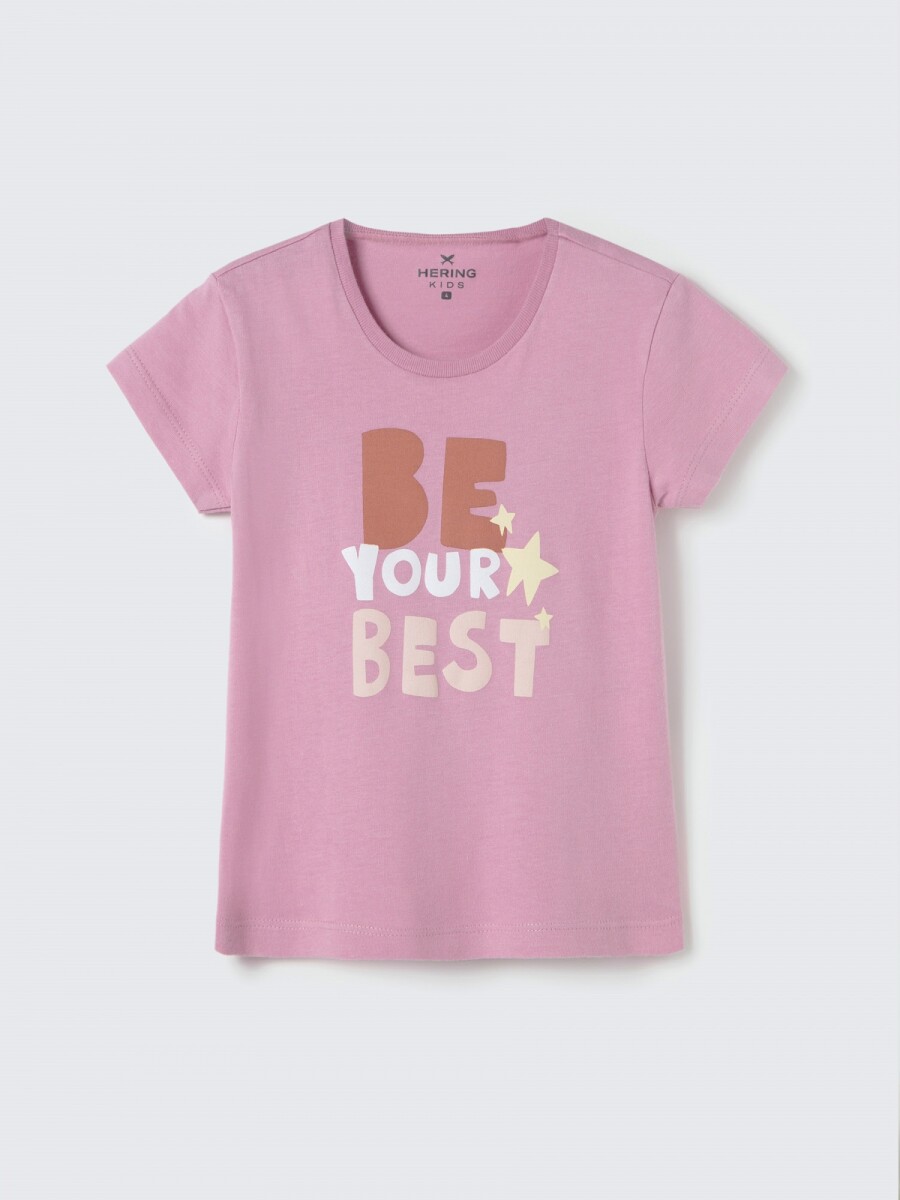 BLUSA INFANTIL CON ESTAMPA - ROSA 