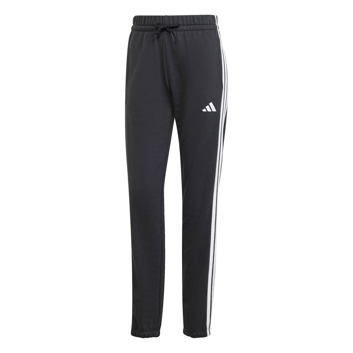 Pantalon de Mujer Adidas Essentials French Terry Cuffed 3 Tiras - Negro - Blanco 