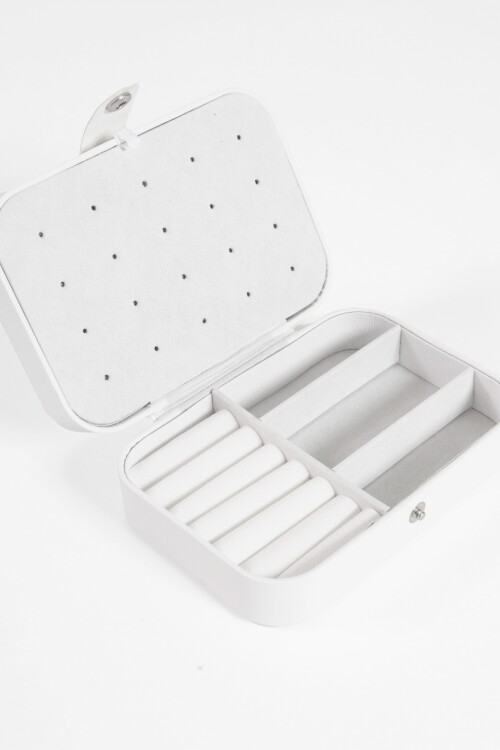 Alhajero organizador rectangular con broche crudo