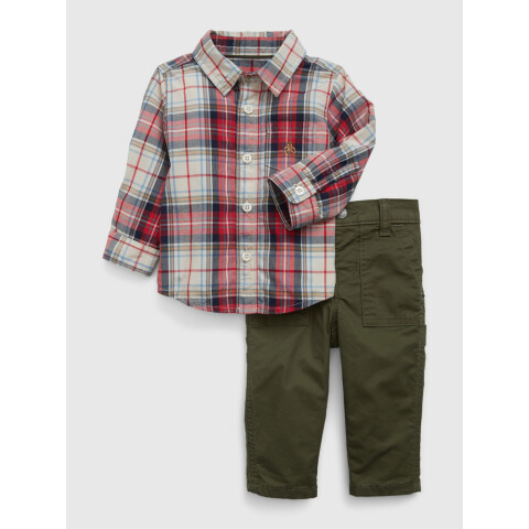 PLD UTLTY PANT SET SP AUG PLAID-RED