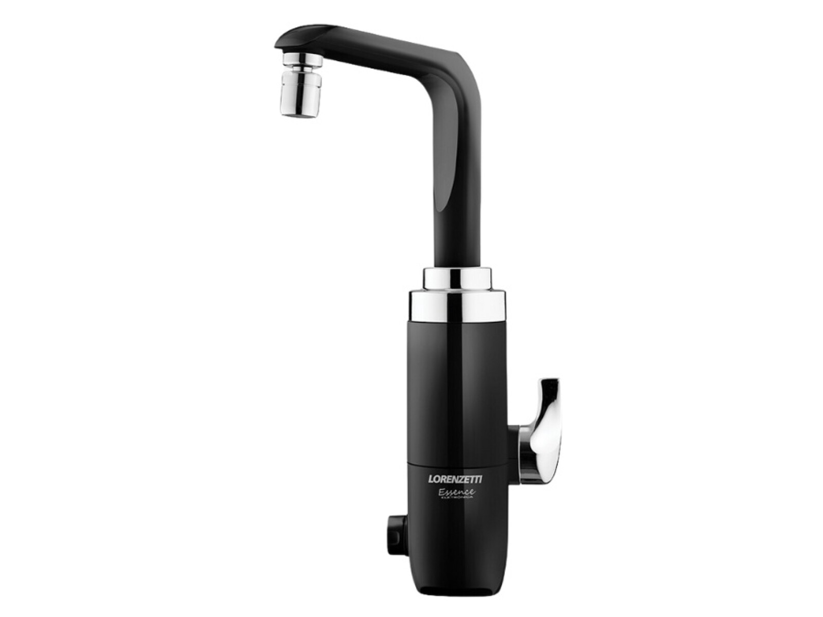 GRIFO ELECTRONICA ESSENCE NEGRO CROMO DE MESADA 220V 5500W 