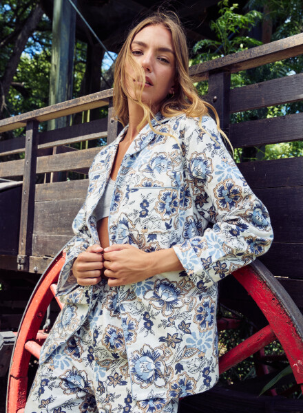 Pijama franela Flores