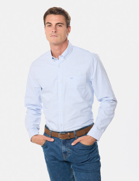 CAMISA OXFORD Azul