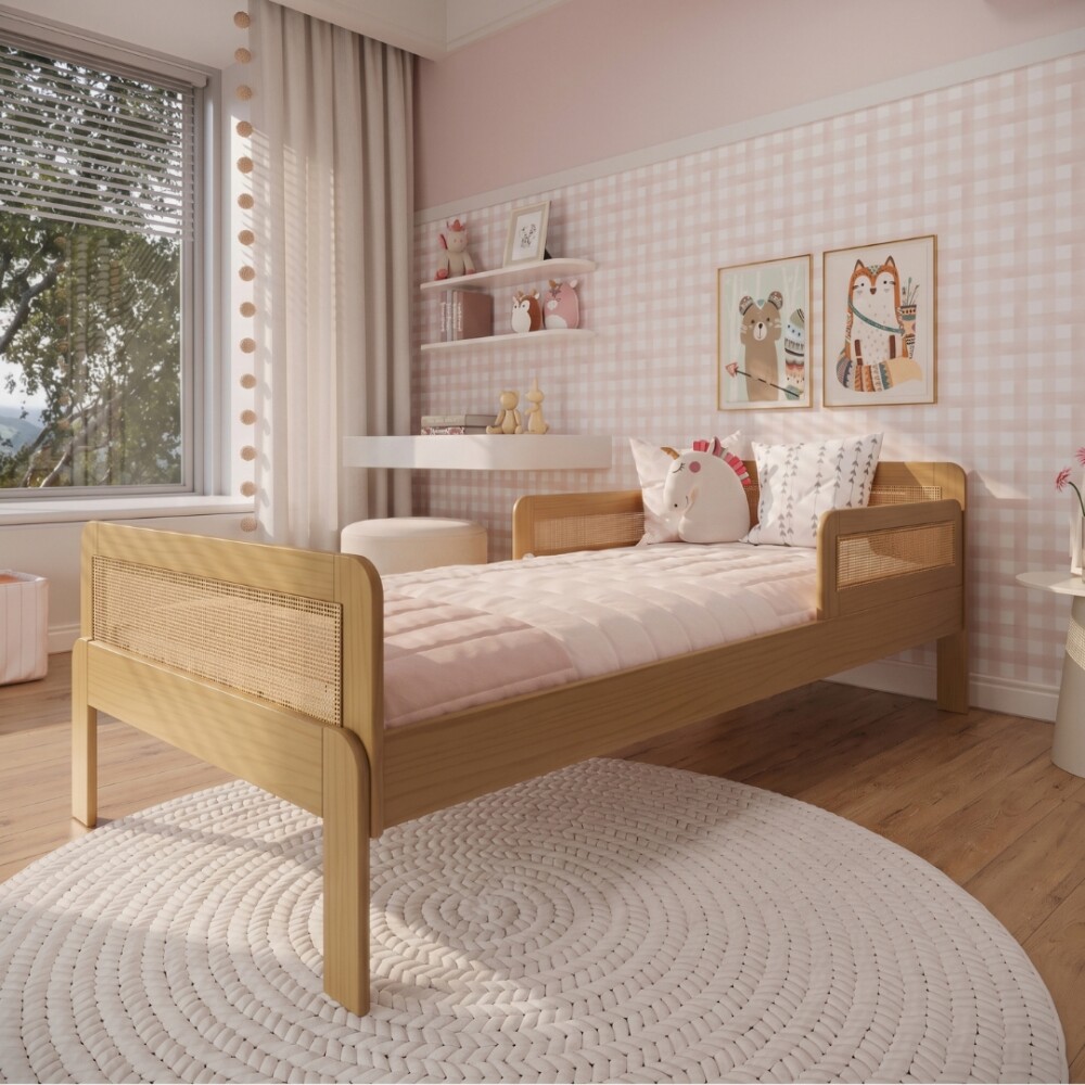 Cama 1 Plaza - Crescer Carvalho Cama 1 Plaza - Crescer Carvalho