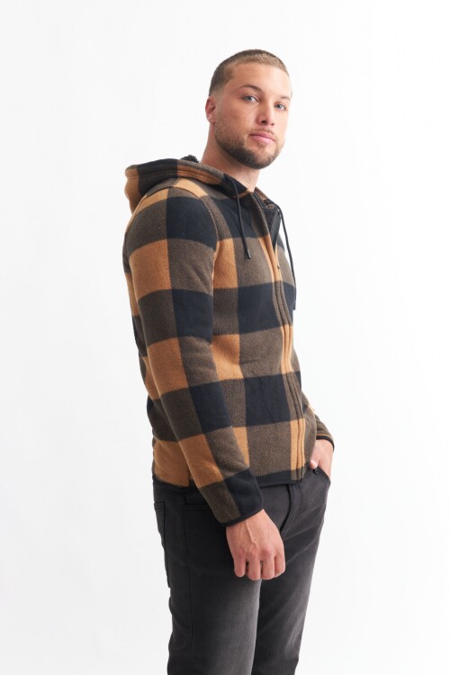 Campera a cuadros BEIGE