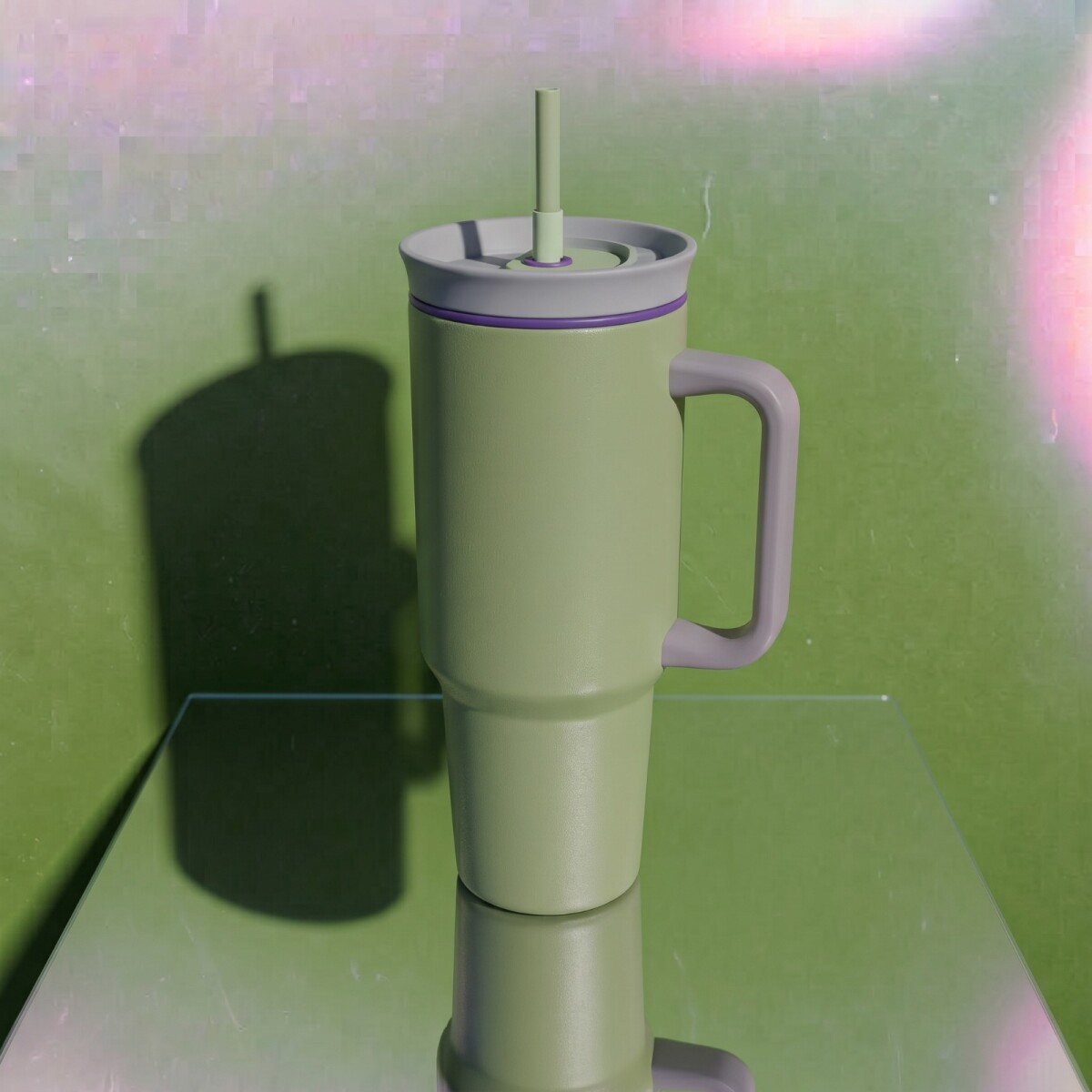 Vaso térmico de acero inoxidable Tumbler 1200ml - Verde 