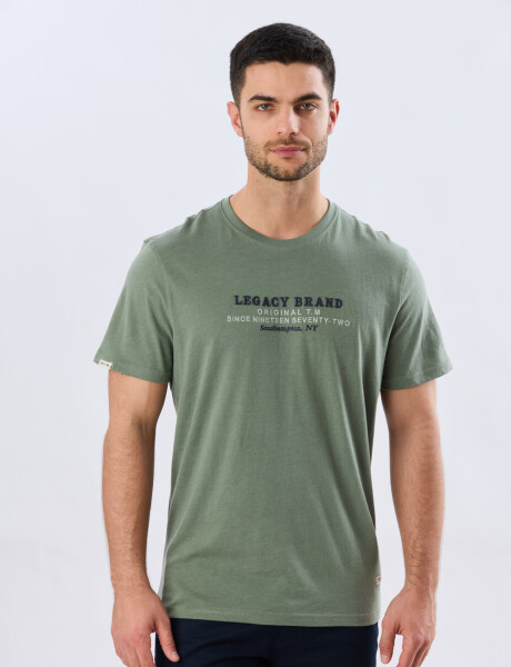 REMERA ESTAMPADA DE ALGODÓN Verde