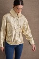 CAMISA COURO METALIZADO SS24 Champagne