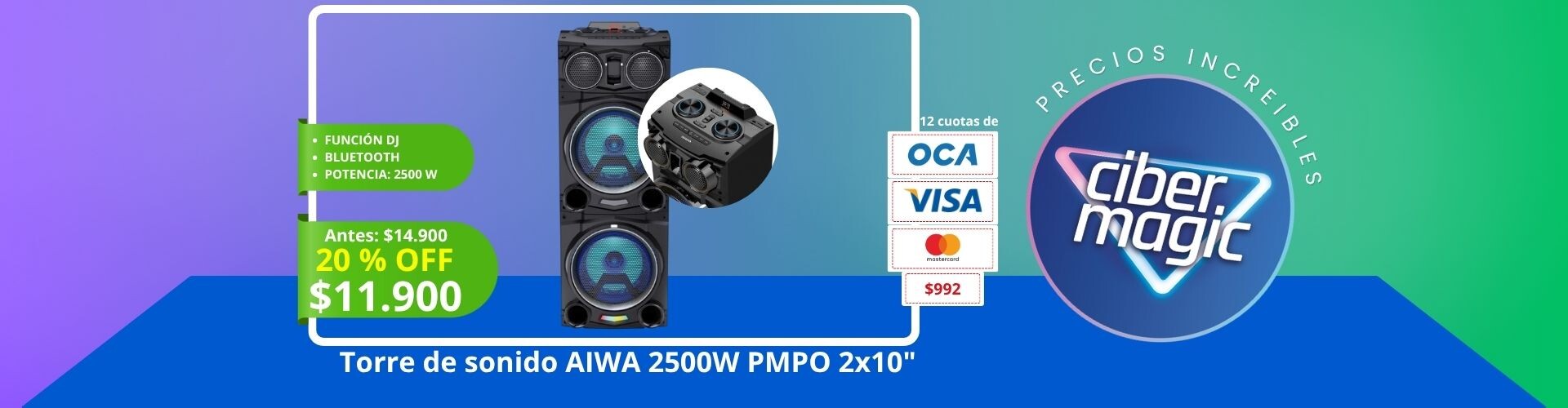 Torre de audio AIWA POC10